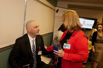 Tina, ANGELS Oversight Director congratulates Adam.