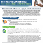 Telemedicine & Disability: Recommendations for Providers